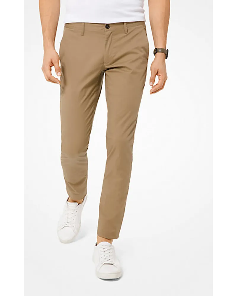 Michael Kors Skinny-Fit-Chino aus Stretch-Baumwolle Natur