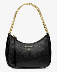 Michael Kors Pochette Jet Set Charm Small aus Gekrispeltem Leder Schwarz