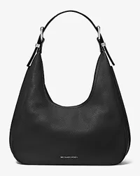 Michael Kors Hobo Bag Nolita Small aus Gekrispeltem Leder Schwarz