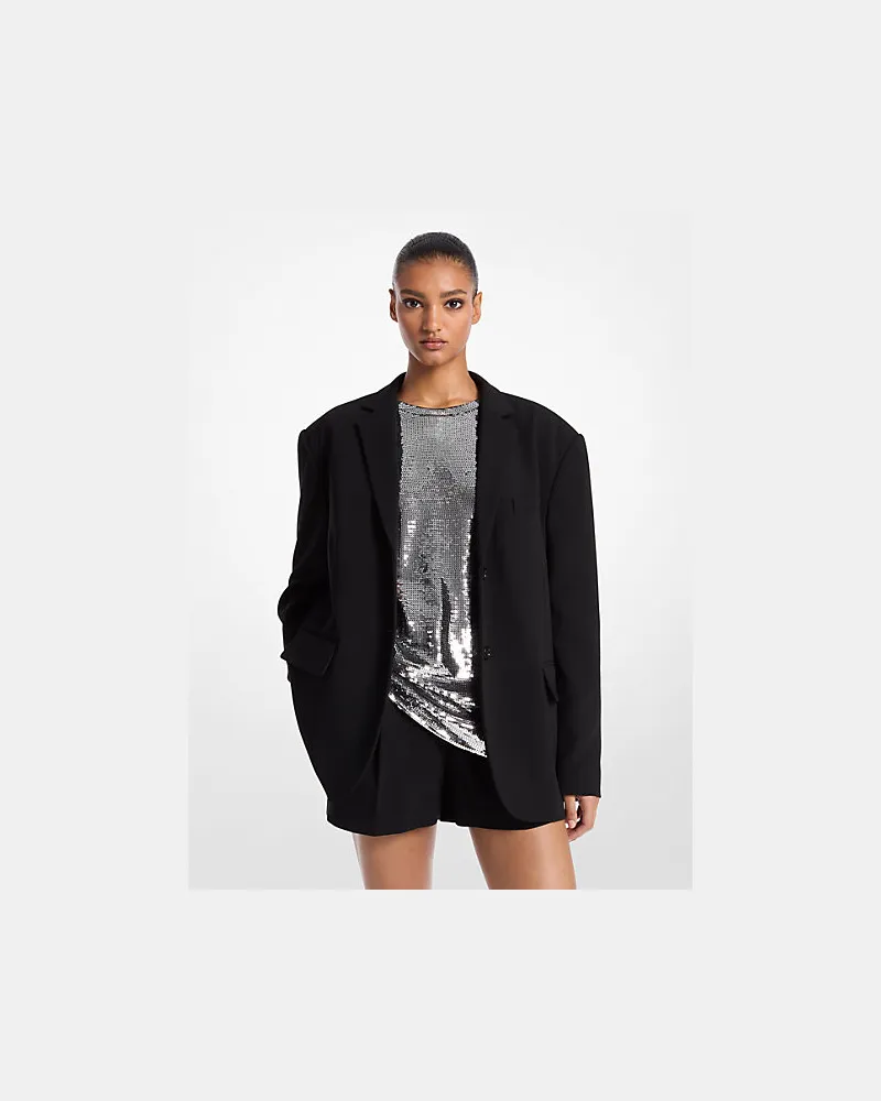 Michael Kors Oversize-Blazer aus Krepp Schwarz