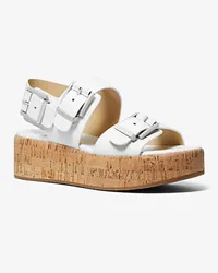 Michael Kors Flatform-Sandale Colby aus Leder Weiss