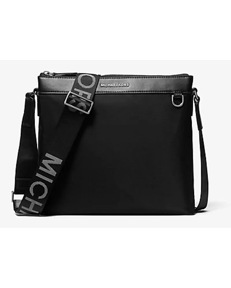 Michael Kors Umhängetasche Brooklyn Large aus Nylon Schwarz