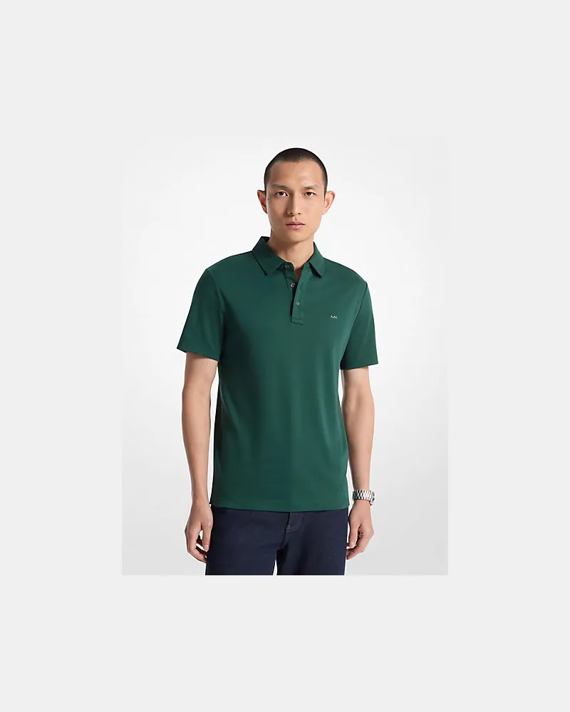 Michael Kors Poloshirt aus Baumwolle mit Logostickerei Grün