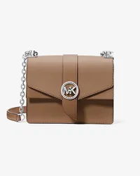 Michael Kors Umhängetasche Greenwich Small aus Saffianleder Braun