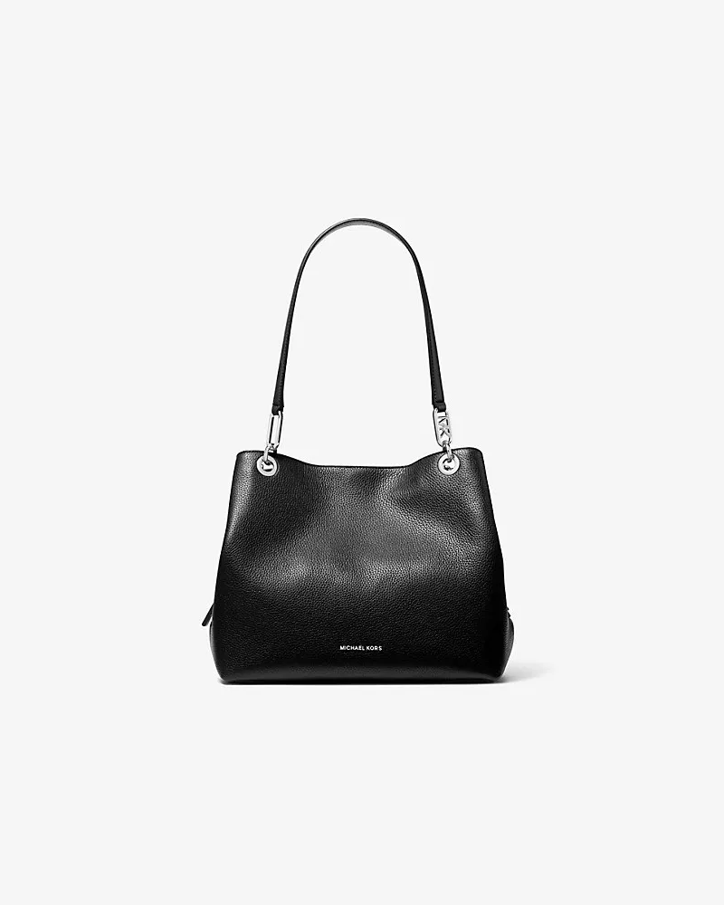 Michael Kors Shopper Kensington Large aus Gekrispeltem Leder Schwarz