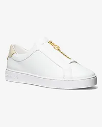 Michael Kors Sneaker Keaton aus Leder mit Reißverschluss Goldton