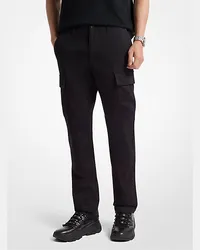 Michael Kors Slim-Fit-Cargohose aus Baumwollsatin-Mischung Schwarz