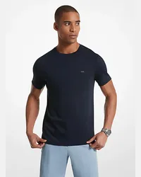 Michael Kors T-Shirt aus Baumwolle mit Rundhalsausschnitt Blau