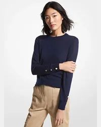 Michael Kors Sweater aus Merinowollgemisch Blau