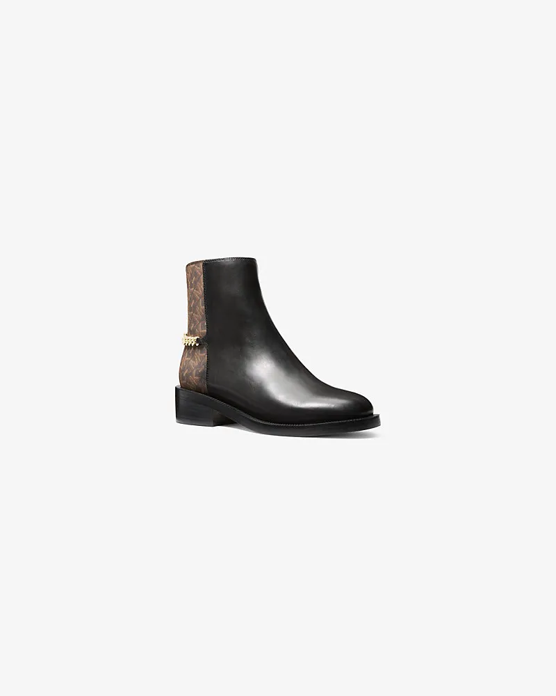 Michael Kors Stiefelette Carlisle aus Leder mit Empire-Monogramm Braun