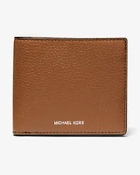 Michael Kors Brieftasche Hudson aus Gekrispeltem Leder Braun