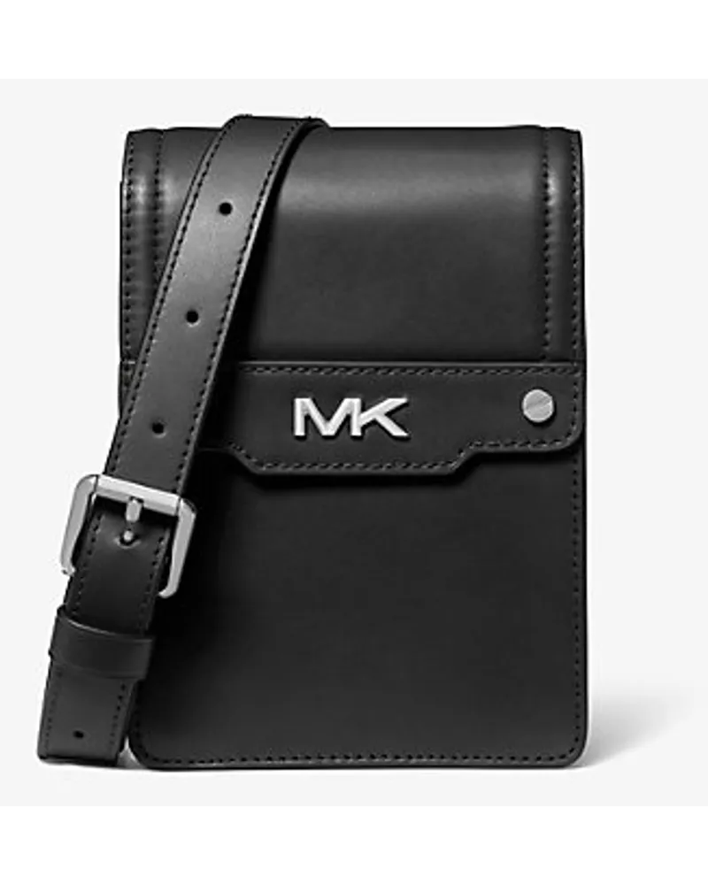 Michael Kors Smartphone-Umhängetasche Varick aus Leder Schwarz