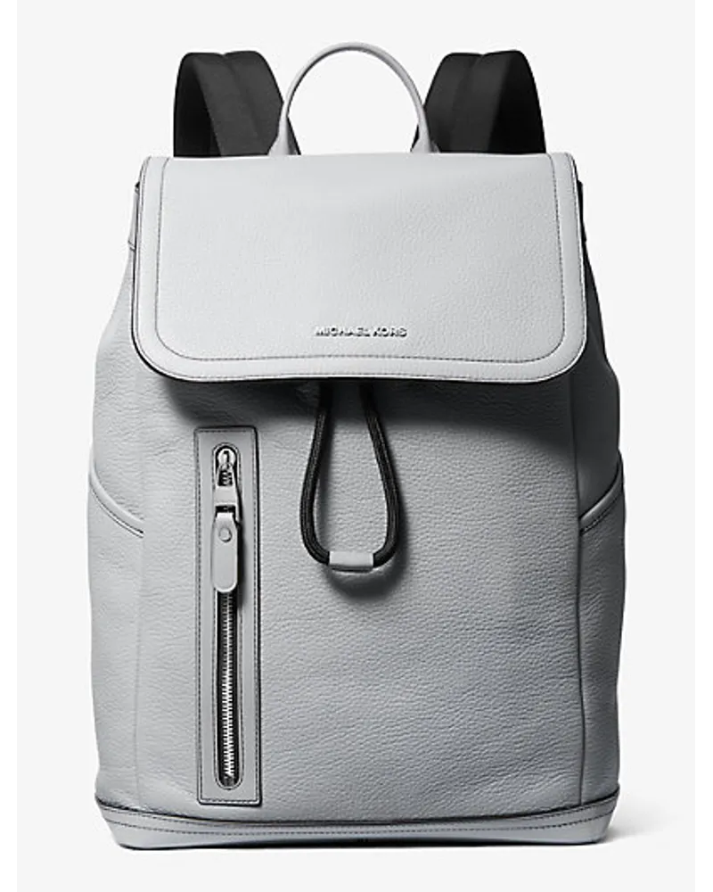 Michael Kors Rucksack Hudson aus Gekrispeltem Leder Im Utility-Stil Weiss