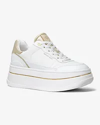 Michael Kors Plateau-Sneaker Hayes aus Leder Goldton