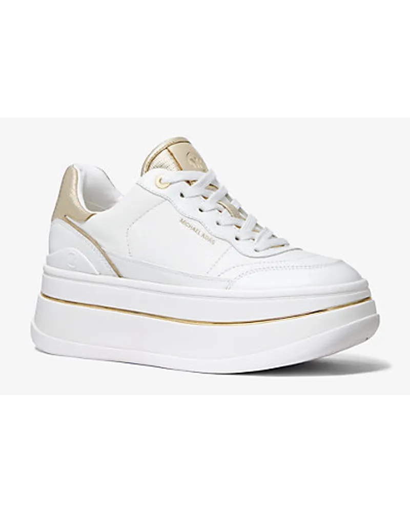 Michael Kors Plateau-Sneaker Hayes aus Leder Goldton