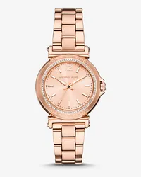 Michael Kors Armbanduhr Mini Maren Im Rosé-Goldton mit Pavé Rosé-goldton