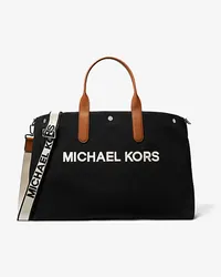 Michael Kors Xxl-Shopper Brooklyn aus Baumwoll-Canvas Schwarz