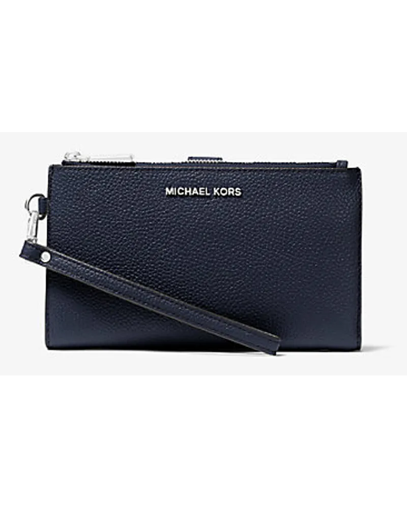 Michael Kors Smartphone-Brieftasche Adele aus Gekrispeltem Leder Blau