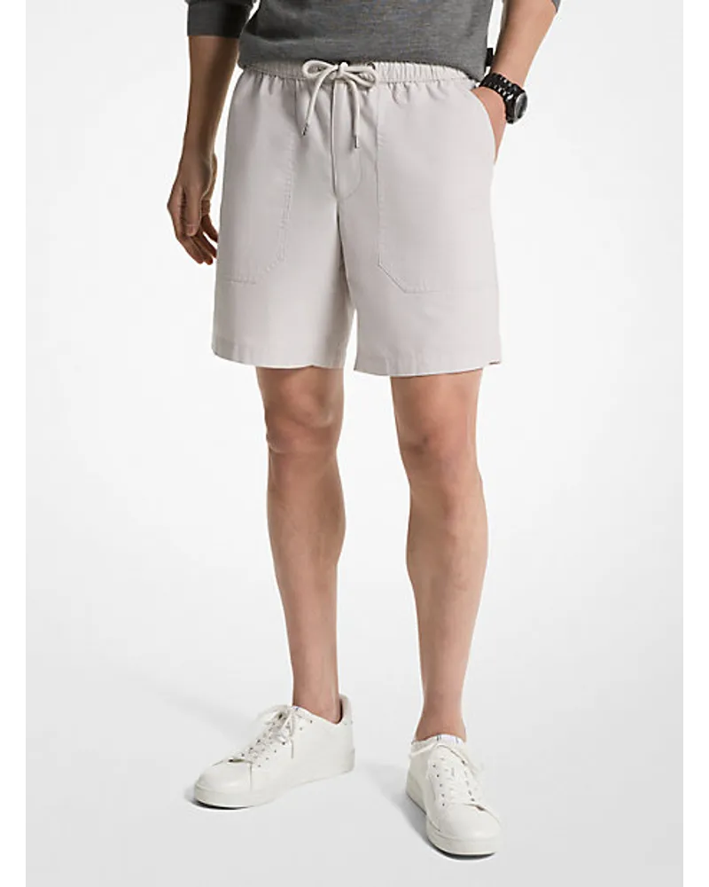 Michael Kors Shorts aus Baumwolle mit Kordelzug Grau