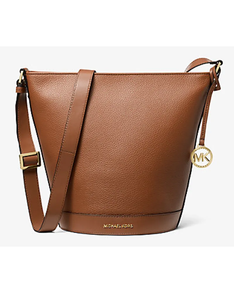 Michael Kors Messenger-Tasche Townsend Medium aus Gekrispeltem Leder Braun