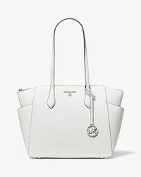 Michael Kors Shopper Marilyn Medium aus Saffianleder Weiss