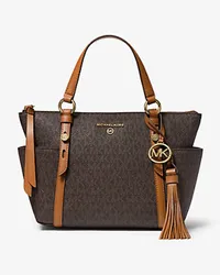 Michael Kors Shopper Nomad Small mit Logo und Reißverschluss An Der Oberseite Braun