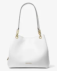 Michael Kors Shopper Kensington Large aus Gekrispeltem Leder Weiss