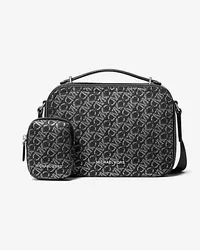 Michael Kors Umhängetasche Hudson mit Empire-Monogramm Silberton