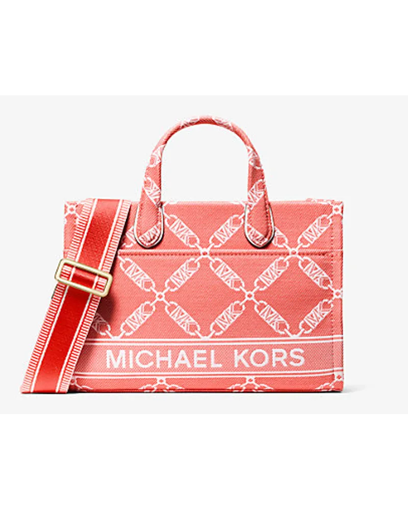 Michael Kors Messenger-Tasche Gigi Small aus Jacquard mit Empire-Logomuster Rosa