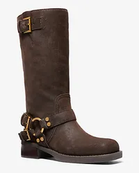 Michael Kors Bikerstiefel Crosby aus Wildleder Braun