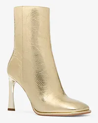 Michael Kors Stiefel Kelsea aus Leder In Metallic-Krakelee-Optik Goldton