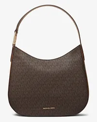 Michael Kors Hobo Bag Kensington Large mit Signature-Logomuster Braun