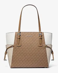 Michael Kors Shopper Voyager Small mit Logo In Blockfarben Natur