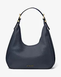 Michael Kors Hobo Bag Nolita Small aus Gekrispeltem Leder Blau