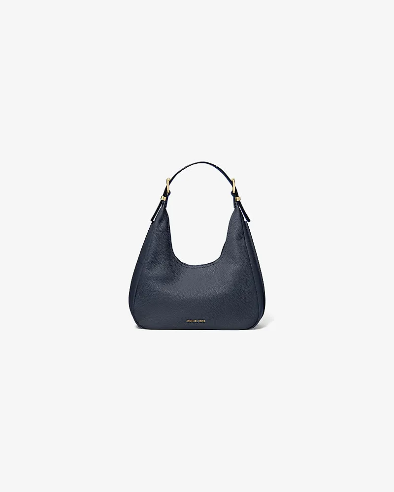 Michael Kors Hobo Bag Nolita Small aus Gekrispeltem Leder Blau