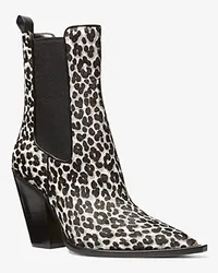 Michael Kors Stiefel Leni aus Kalbshaar mit Leopardenmuster Schwarz