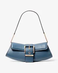 Michael Kors Wandelbare Clutch Colby Small aus Leder Blau