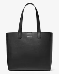 Michael Kors Shopper Hudson aus Gekrispeltem Leder Schwarz