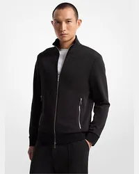 Michael Kors Jacke aus Stretch-Baumwolle mit Stehkragen Schwarz