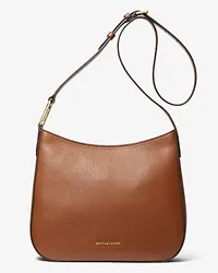 Michael Kors Umhängetasche Kensington Large aus Gekrispeltem Leder Braun