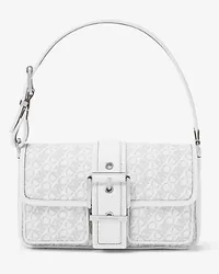 Michael Kors Schultertasche Colby Medium mit Empire Signature-Logomuster Grau