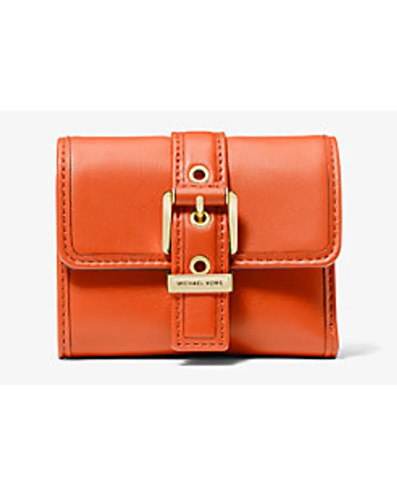 Michael Kors Trifold-Brieftasche Colby Small aus Leder Orange