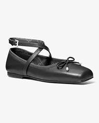 Michael Kors Ballerina Collette aus Leder Schwarz