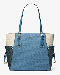 Michael Kors Shopper Voyager Small mit Logo In Blockfarben Blau