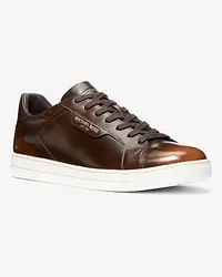 Michael Kors Sneaker Keating aus Poliertem Leder Braun