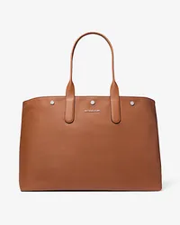 Michael Kors Oversize-Shopper Hudson aus Leder Braun