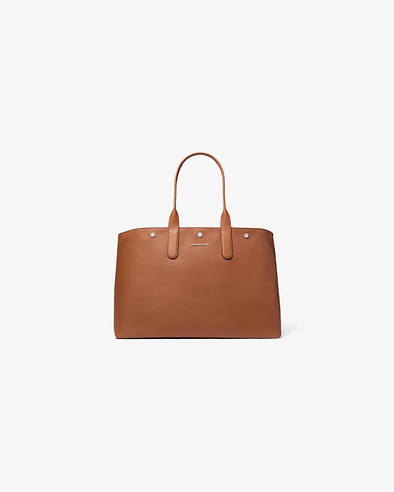 Michael Kors Oversize-Shopper Hudson aus Leder Braun