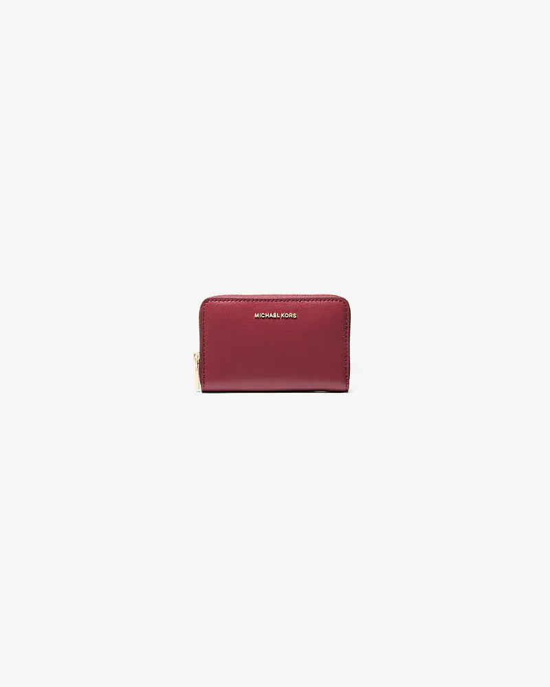 Michael Kors Brieftasche Jet Set Small aus Leder Rot