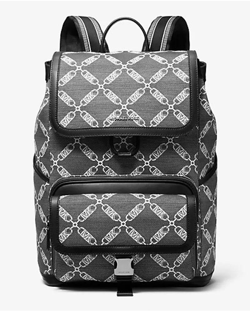 Michael Kors Rucksack Hudson aus Jacquard mit Empire-Logomuster Schwarz