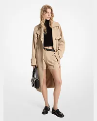 Michael Kors Trenchcoat aus Strukturiertem Krepp Natur